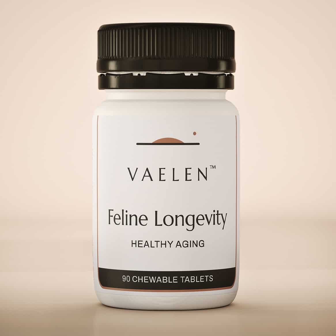 Vaelen Feline Longevity tablets for cats, 90 count pack